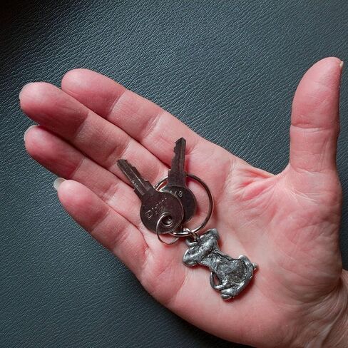 Pewter Dog Keychain – Keychains for Women – Cute Yorkie Gifts – Handcrafted in the USA Keychain Accessories in Saudi Arabia