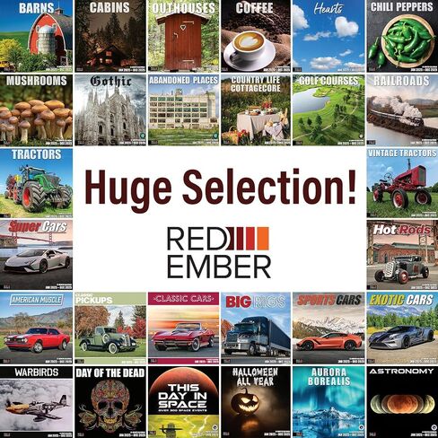 RED EMBER Supercars 2025 Hangable Monthly Wall Calendar | 12" x 24" Open | Thick & Sturdy Paper | Giftable in Kuwait