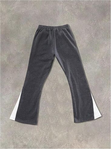 GORGLITTER Men's Letter Graphic Sweatpants Color Block Drawstring Flared Sweatpants in Saudi Arabia