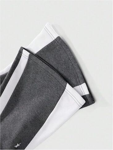 GORGLITTER Men's Letter Graphic Sweatpants Color Block Drawstring Flared Sweatpants in Saudi Arabia