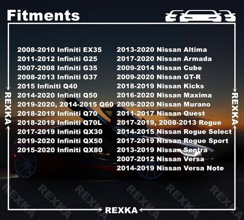 Rexka 15pcs Door Trim Panel Retainer Clip Compatible with Nissan Infiniti 01553-30001 Altima Armada Cube GT-R Maxima Murano Quest Rogue EX35 G25 G35 G37 Q40 Q50 Q60 QX30 QX80 in Saudi Arabia