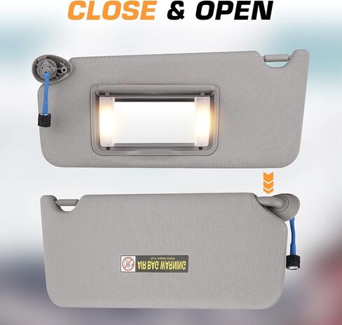 Gray Left Driver Right Passenger Side Sun Visor Fit for Honda Accord 2008 2009 2010 2011 2012 Replace # 83230TA0A91ZA 83280TA0A91ZB in Saudi Arabia