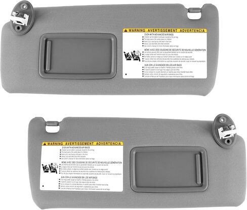 Left&Right Side Sun Visor Replacement for 4RUNNER Toyota 2010 2011 2012 2013 2014 2015 2016 2017 2018 2019 2020 2021 2022 2023 Sunvisor Replaces 74320-35A91-B1,74310-35B01-B1(Gray) in Kuwait