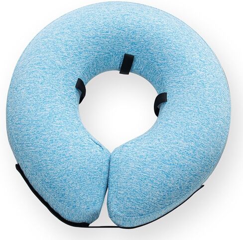 طوق كلب كبير قابل للنفخ، طوق مخروطي ناعم للكلاب بعد الجراحة، طوق مخروطي للكلاب الصغيرة والمتوسطة والكبيرة والقطط - وردي، متوسط in Kuwait