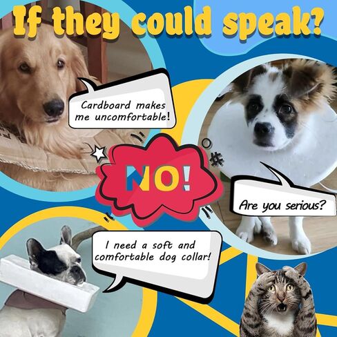 طوق كلب كبير قابل للنفخ، طوق مخروطي ناعم للكلاب بعد الجراحة، طوق مخروطي للكلاب الصغيرة والمتوسطة والكبيرة والقطط - وردي، متوسط in Kuwait