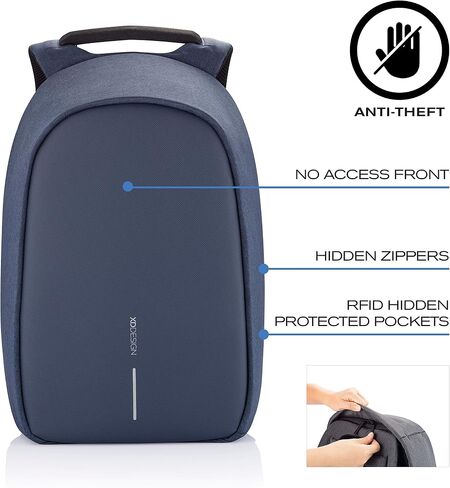 XDDesign HERO XL Anti-Theft Laptop Backpack 20L with 17" Laptop /12.9" Tablet Compartment | Slash-Resistant | Eco Friendly | Waterproof | Anti-shocked Travel Backpack w/USB Charging Port in Saudi Arabia