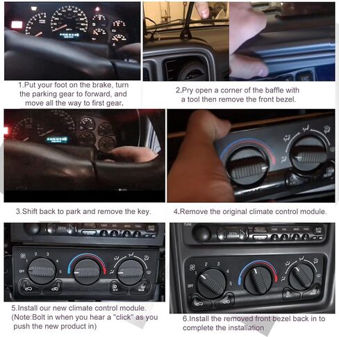 599-218 وحدة التحكم في المناخ - لوحة التحكم في المناخ لتكييف الهواء الأمامي والتدفئة المتوافقة مع 1999-2002 تشيفي سيلفرادو جي إم سي سييرا 2000-2002 تشيفي سوبربان أفالانش جي إم سي يوكون 2000 تاهو in Kuwait