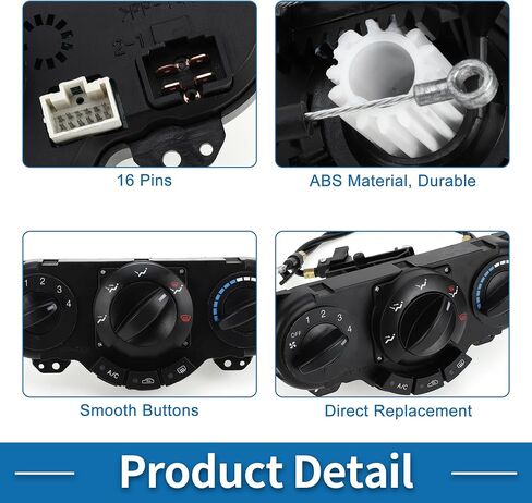 HVAC A/C Heater Climate Control Panel No.96615408 AC Heater Climate Control Switch Unit for Chevrolet Optra 2004-2010 Plastic Black in Saudi Arabia