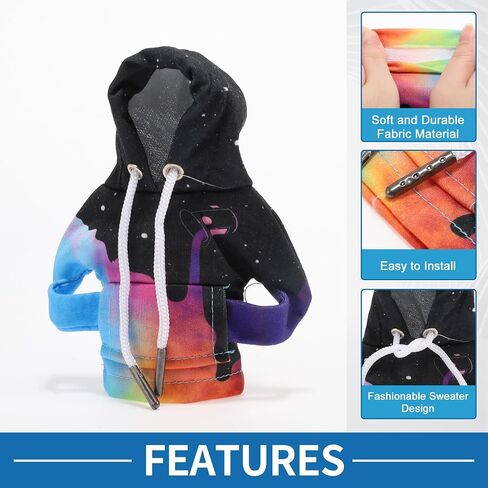 Universal Shift Knob Cover Starry Sky Pattern Gearstick Hoodie Shift Lever Knob Hoodie for Car RV Truck SUV Fabric Blue Black in Saudi Arabia