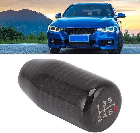 Gear Shift Knob, 6 Speed Shift Knob, Carbon Fiber Shift Knob with 3 Adapters, Shift Knob Compatible for Acura for Mazda for Mitsubishi for Scion for Infiniti in Saudi Arabia
