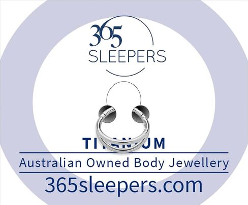 365 SLEEPERS Titanium Implant Grade 8mm - 12mm Double Hinged Segment Lip Nose Ear Ring Helix Tragus Septum Clicker Hoop Earring Body Piercing Jewelry in Kuwait