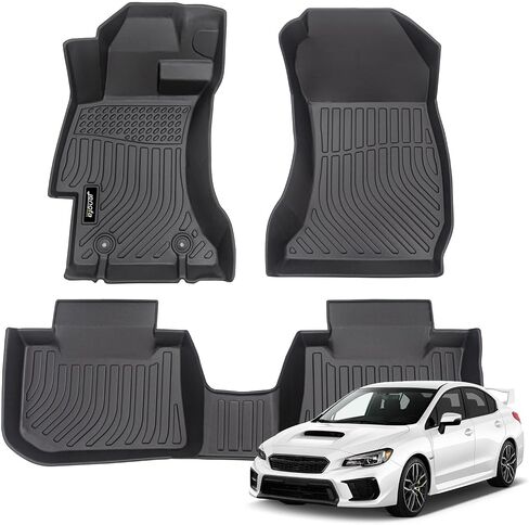 Jenofa-Floor Mats for Subaru WRX & WRX STi 2015-2021 Floor Liner Waterproof All Weather Car Mats Custom Fit Subaru WRX STi Durable Car Mat for WRX Accessories Black in Kuwait