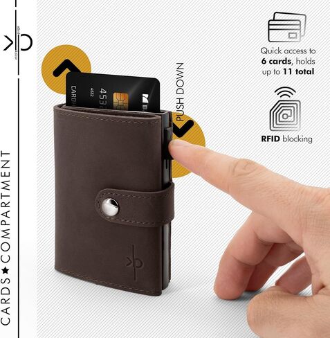محفظة نحيفة منبثقة حامل بطاقات RFID محفظة معدنية ثلاثية الطي تصميم بسيط محفظة جلدية جيب بسحاب مع صندوق هدايا (جملي) in Saudi Arabia