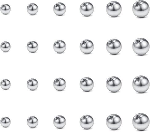 Longita 14g 16g Replacement Balls for Piercings Septum Ring Balls Belly Button Ring Balls Replacement 16 Gauge Balls for Piercings Nipple Tongue Ring Balls 16g Earring Screw Balls 3mm 5mm 8mm in Saudi Arabia