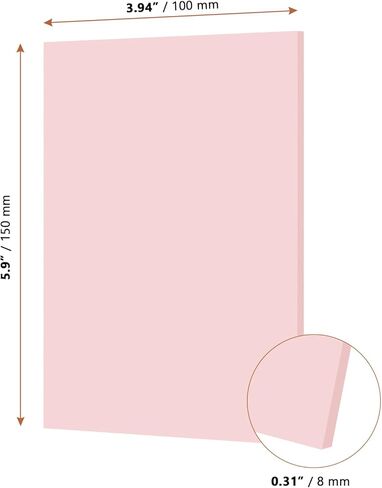 LEXININ 12 قطعة 6 × 4 بوصة كتلة نحت مطاطية وردية، 1/3 بوصة سميكة ناعمة نحت كتل مشمع مطاطية، نحت طوابع مطاطية للحرف اليدوية in Kuwait