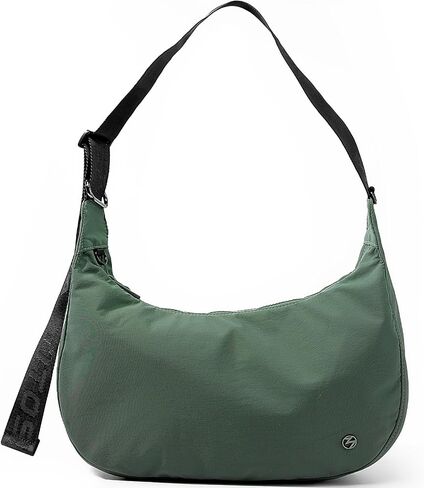 Titosha Medium Nylon Crescent Crossbody Bag for Women with Organizer Hook Dual Interior Zippered Pockets in Saudi Arabia