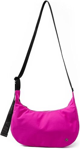 Titosha Medium Nylon Crescent Crossbody Bag for Women with Organizer Hook Dual Interior Zippered Pockets in Saudi Arabia