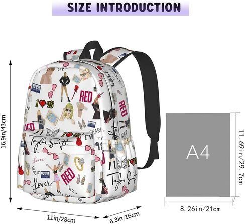 Stylish Music Singer Backpack Lightweight Travel Laptop Backpack Fashion Hip Hop Daypack for Music Fans in Saudi Arabia