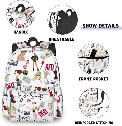 Stylish Music Singer Backpack Lightweight Travel Laptop Backpack Fashion Hip Hop Daypack for Music Fans in Saudi Arabia