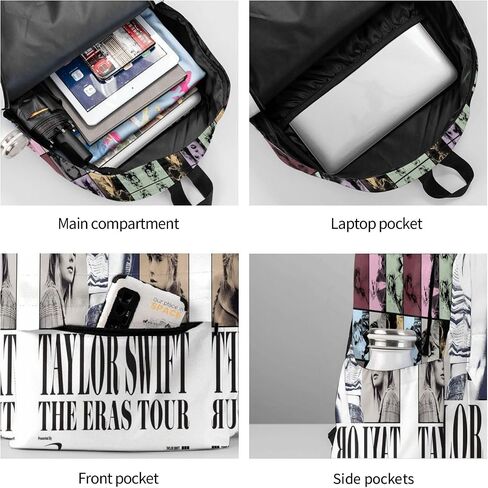 Stylish Music Singer Backpack Lightweight Travel Laptop Backpack Fashion Hip Hop Daypack for Music Fans in Saudi Arabia