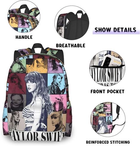 Stylish Music Singer Backpack Lightweight Travel Laptop Backpack Fashion Hip Hop Daypack for Music Fans in Saudi Arabia