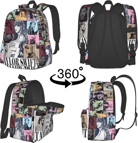 Stylish Music Singer Backpack Lightweight Travel Laptop Backpack Fashion Hip Hop Daypack for Music Fans in Saudi Arabia