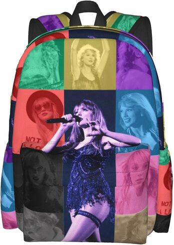 Stylish Music Singer Backpack Lightweight Travel Laptop Backpack Fashion Hip Hop Daypack for Music Fans in Saudi Arabia