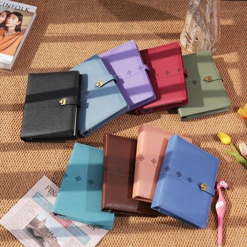 WASON A5 Journal Binder PU Leather Composition Notebook Ruled Spiral Diary Portfolio with Pen, Refillable Paper, Removable Clipboard, Notepad for Business Travel School Planner Organizer (Cyan) in Saudi Arabia