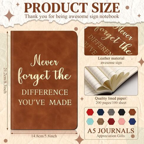 Fuutreo 30 Pcs A5 Notebooks Thank You Gifts bulk Leather Journals for Employee Appreciation Retirement Inspirational Gifts for Teacher Volunteer Assistant Nurse(Multi Styles) in Saudi Arabia