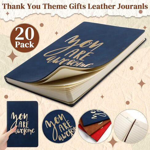 Fuutreo 30 Pcs A5 Notebooks Thank You Gifts bulk Leather Journals for Employee Appreciation Retirement Inspirational Gifts for Teacher Volunteer Assistant Nurse(Multi Styles) in Saudi Arabia