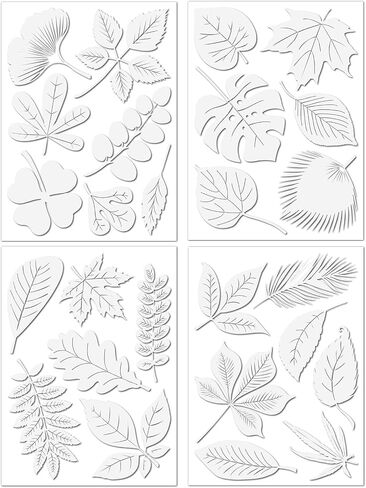 4 Sheet 26 Pcs Leaf Shape Window Decals for Bird Strikes, PVC Anti Collision Window Bird Stickers, Translucent Window Clings Film to Stop Birds from Hitting Glass Door Indoor Decoration (4) in Saudi Arabia
