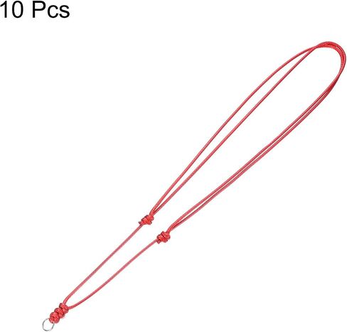 HARFINGTON 10pcs Adjustable Necklace Cords 1.5MM Thick 18-30 Inch Handmade Craft Ropes with Metal Ring for Hanging Pendants DIY, Brown in Saudi Arabia