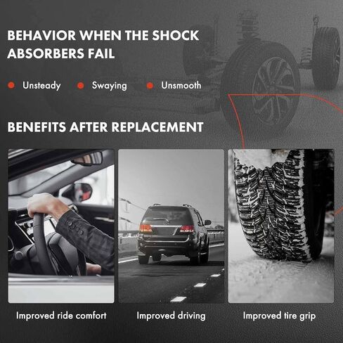 A-Premium Rear Shock Absorber Struts Compatible with Kia Sorento 2007 2008 2009 in Saudi Arabia