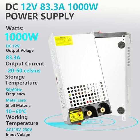 DC 12V 125A 1500W Power Supply 110V AC to 12V DC Converter Power Supply Adapter 12V 125A 1500W Switch Transformer for Motor Pump CCTV Security Camera Car Stereo 3D Printer and More 12V Device in Saudi Arabia