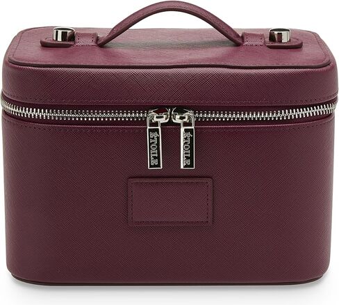 ETOILE - Mini Vanity Case Burgundy - Stylish Travel Makeup Bag Organizer With Removable Dividers in Saudi Arabia