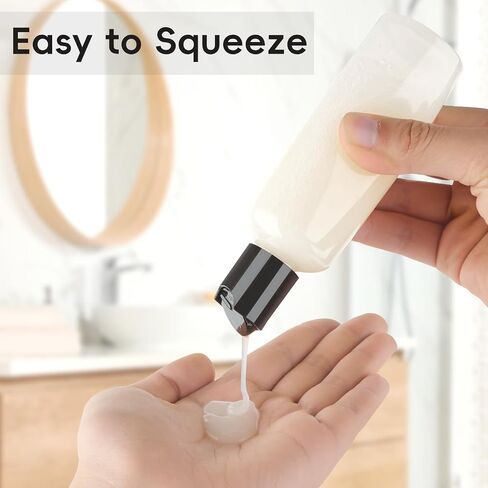 TUZAZO 10 Pack 3.4 oz Clear Travel Bottles for Toiletries TSA Approved Leakproof Travel Size Containers Empty Small Plastic Shampoo Lotion Bottles with Labels in Saudi Arabia