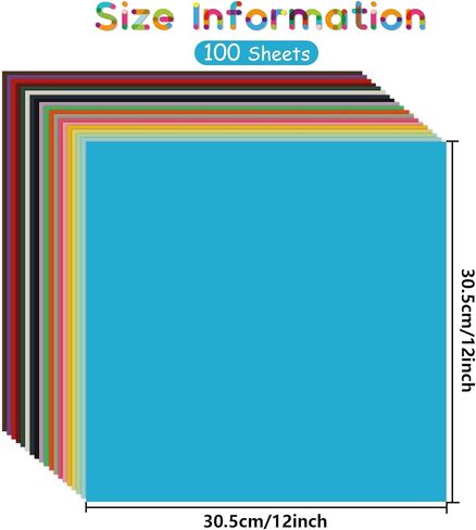 100 Sheets 12x12 Cardstock Colorfed Craft Cardstock Blank Cardstock Paper Multicolor 250G Cardstock Sheets for DIY Crafts Cards Making, Invitations, Scrapbook Supplies, Bussines Card in Saudi Arabia