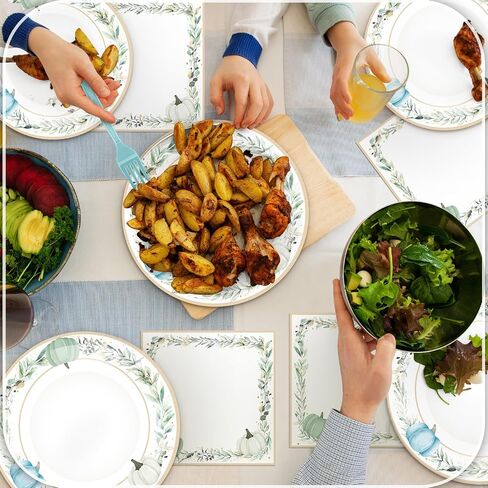 200 Pcs Fall Paper Plates and Napkins White Pumpkin Plates Thanksgiving Disposable Plates Napkins Pumpkin Tableware Set for Fall Thanksgiving Party Supplies, 50 Guests in Saudi Arabia