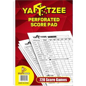 Yahtzee Score Pads Perforated: 120 Easy Tear Off, Large Print Yahtzee Score Pads Compatible with Yardzee and Yahtzee Games (6x9-120 Pages)