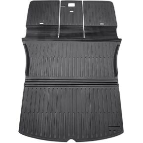Cargo Liner Fits for Tesla Model Y 2020-2024 2025 5-Seat (Not for 7 Seat) All Weather Back Seat Cover Trunk Cargo Mat for Model Y Accessories (with Backrest Mat)