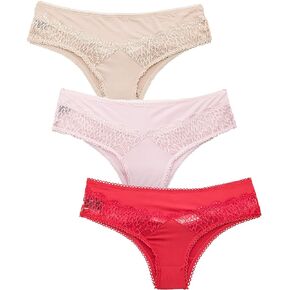 Sexy Panties for Women Lace Back Keyhole Underwear Small - 3X Plus Size 3 Pack
