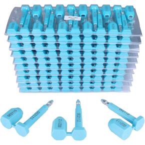 NovelBee 100 قطعة من أختام البراغي للحاويات، والأختام المعدنية للحاوية، وأقفال حاوية الشحن، وختم الشحن مع طباعة ترقيم تدريجي لحاويات البضائع، ومقطورات الشاحنات (برتقالي) in Kuwait