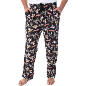 INTIMO The Gremlins Men's Gizmo Stripe Daffy Mogwai Allover Character Adult Sleep Lounge Pajama Pants