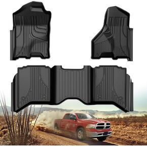 for 2016-2022 2023 Challenger Floor Mats: AOMSAZTO All Weather Floor Mats Compatible with Dodge Challenger 2016-2023 RWD | Challenger Accessories Anti Skid Rubber Floor Liners