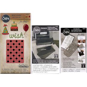Sidekick Accessories - Tim Holtz Birthday Side-Order Set, Cutting Pads & Sticky Grid Sheets