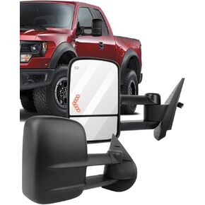 ECCPP Towing Mirrors Replacement fit for 2008-2013 for Chevy for Avalanche for Tahoe for Silverado for Suburban for GMC for Sierra 1500 for Yukon Power Heated Arrow Signal Towing Mirrors