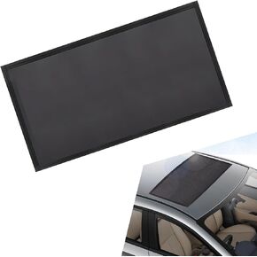 1 PC Car Sunroof Sunshade Net, 39.3" x 25.5" Dustproof Sun Protection Cover for Camping and Rest, Free Ventilation Roof Adsorption Insulation Curtain, Universal for Cars Trucks (Black)