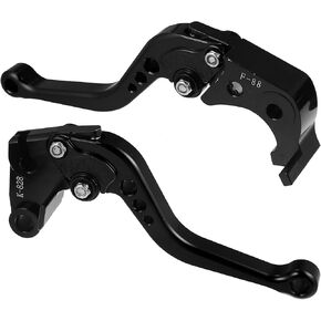 X AUTOHAUX زوج واحد من عتلات فرامل الدراجة النارية قابلة للتعديل قابلة للطي CNC لـ Kawasaki ZX6R 636 2019-2021 لـ Z900RS 2018-2020 لـ Z1000 Z1000R 2017-2019 أسود
