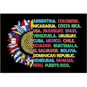 Jinyuanchao Hispanic Heritage Month Banner Spanish Background Flags of Spanish-Speaking Countries Decorated Indoor Outdoor Wall Hanging Background Decoration Supply