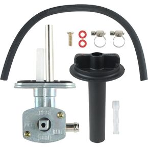 MOTOALL Fuel Valve Petcock & Lever 5KM-24500-10-00 Fit for Yamaha ATV Bruin 350 YFM350 2004-2006 for Grizzly 660 YFM660 2002-2008 Replaces 5KM245001000